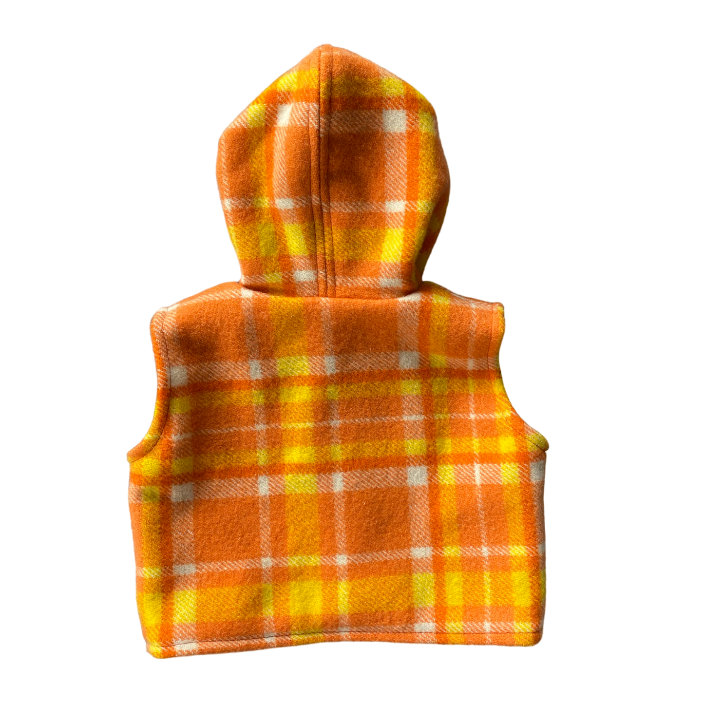 Woollen Baby Vest Orange with Beep! Beep! Cars