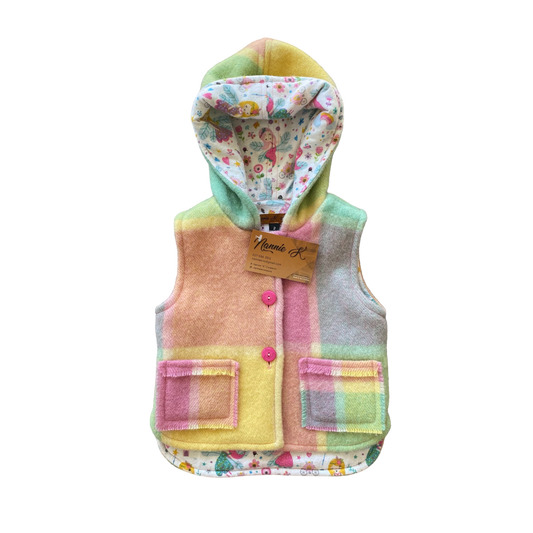 Woollen Vest Rainbow with Faires