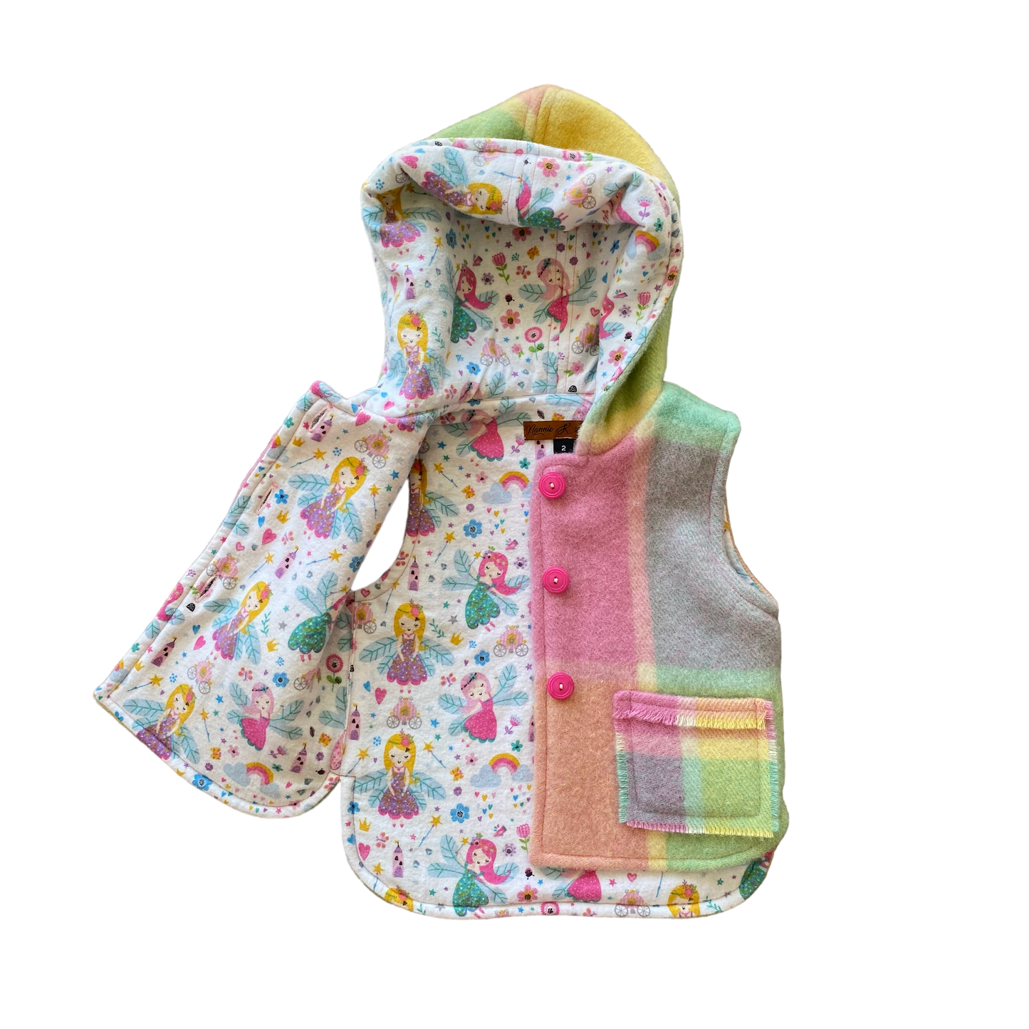 Woollen Vest Rainbow with Faires