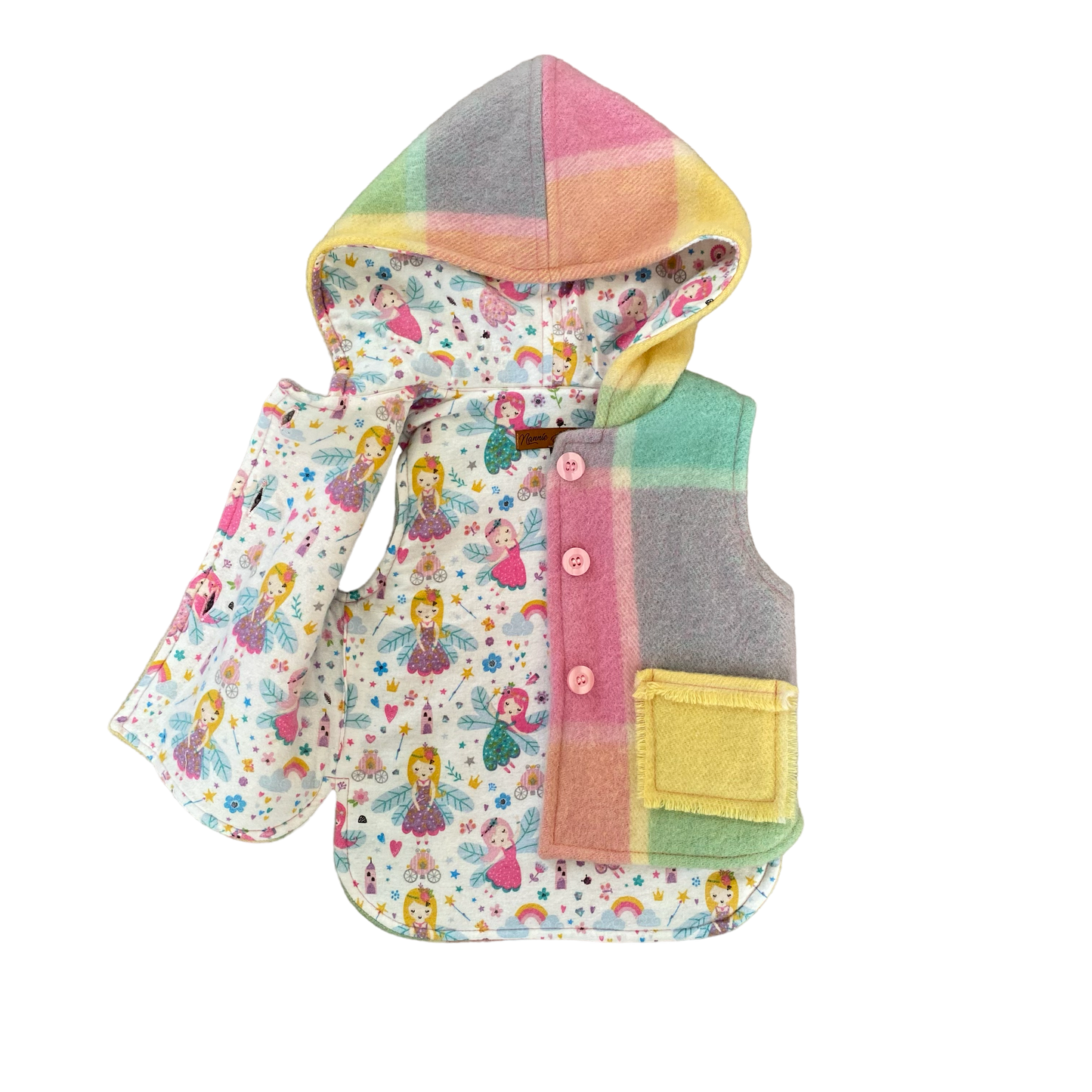 Woollen Vest Rainbow with Fairies