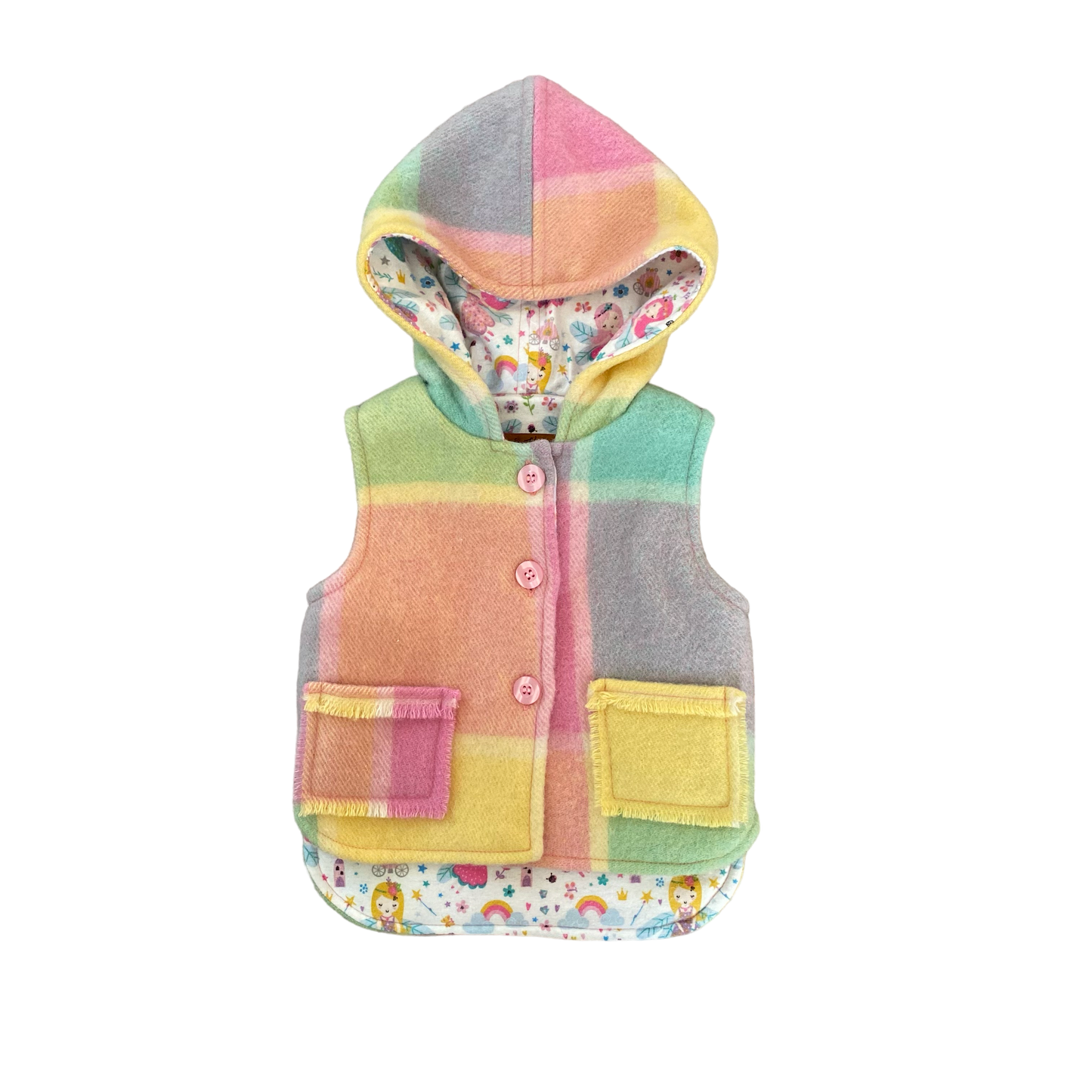 Woollen Vest Rainbow with Fairies