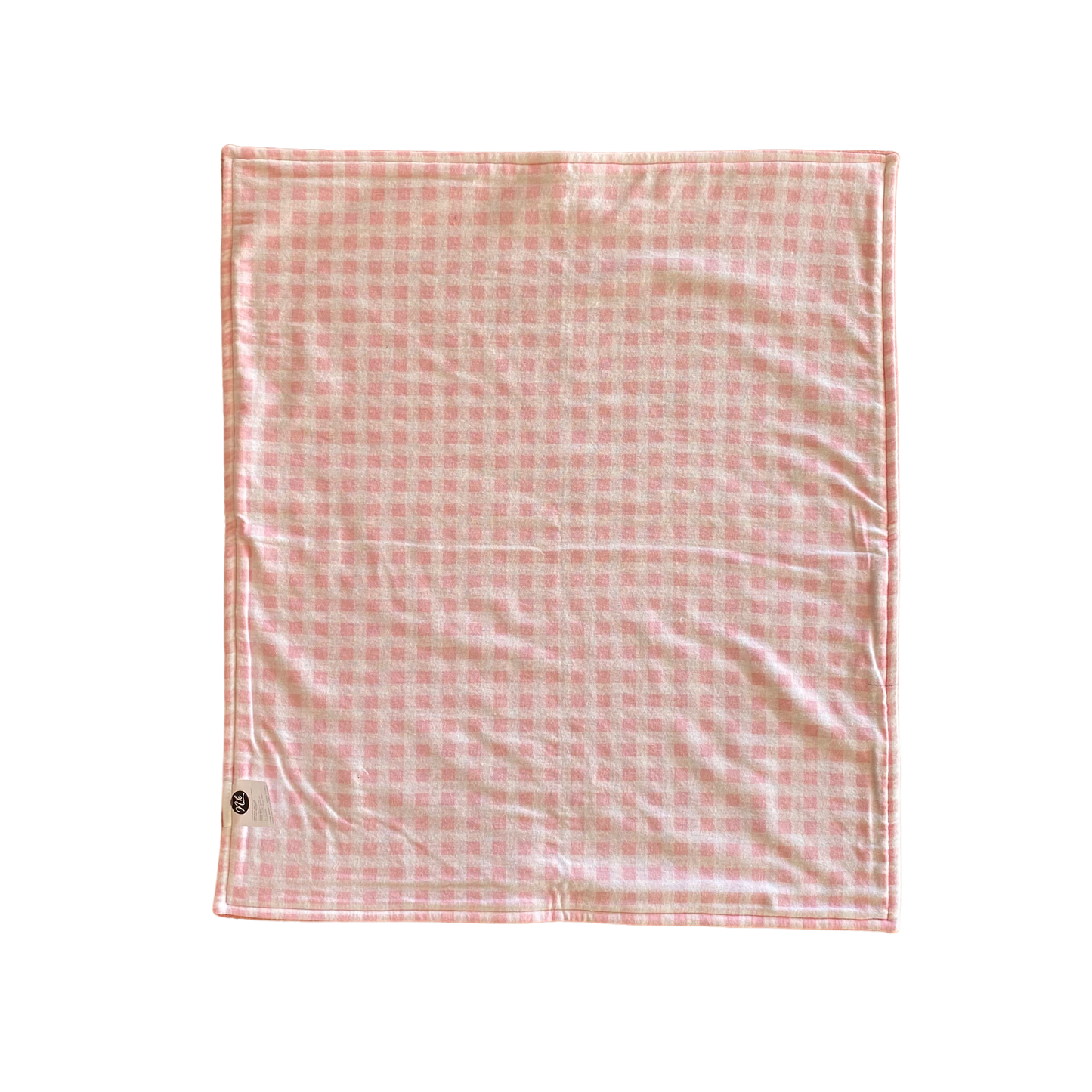 Woollen Blanket Pink with pink/white check